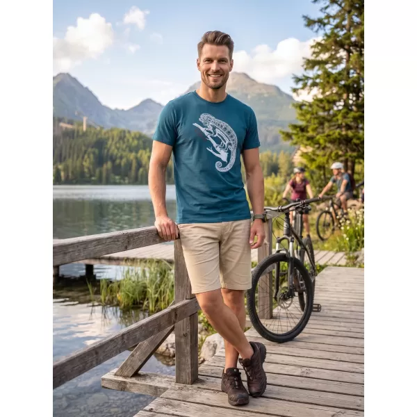  Pánské triko ALTISPORT CARRYOVER ALM017129 PETROLEJOVÁ 