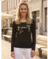 Ženska majica s kratkimi rokavi ALTISPORT ALW011169 ČRNA IN ZLATA
