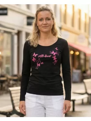 Ženska majica s kratkimi rokavi ALTISPORT ALW011169 ČRNA