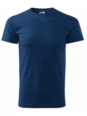 Moška majica s kratkimi rokavi MALFINI BASIC 129 POLNOČNO MODRA