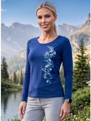 Dámské triko s dlouhým rukávem ALTISPORT CARRYOVER ALW029169 KRÁLOVSKÁ MODRÁ