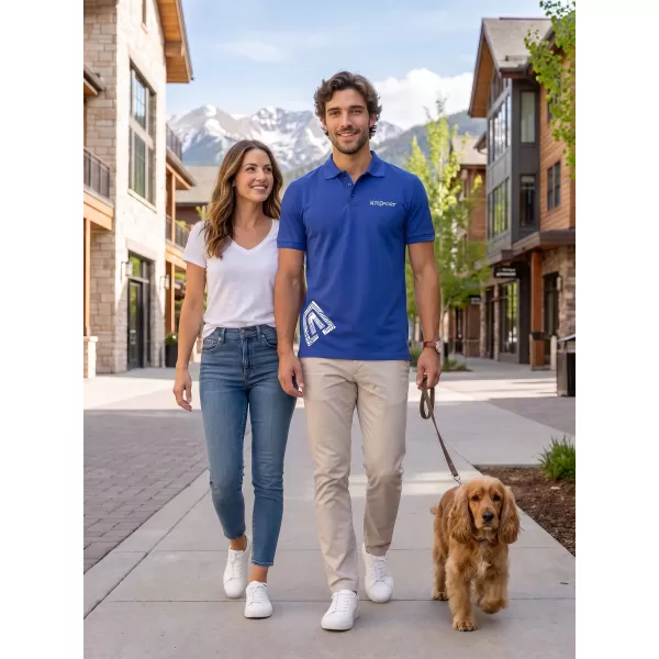  Moška majica s kratkimi rokavi z ovratnikom ALTISPORT ALM013203 KRALJEVSKO MODRA 