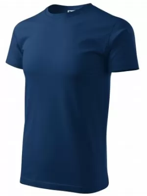 Moška majica s kratkimi rokavi MALFINI BASIC 129 POLNOČNO MODRA