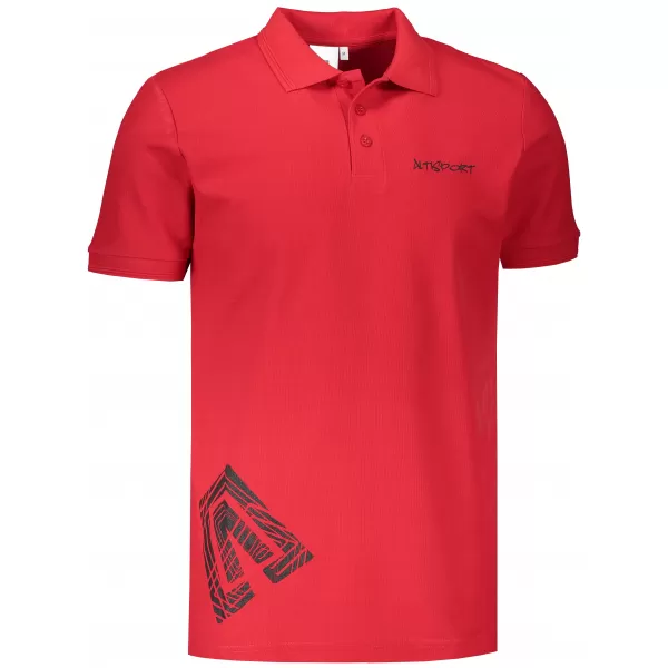  Moška majica s kratkimi rokavi z ovratnikom ALTISPORT ALM013203 RDEČA 