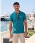 Moška majica s kratkimi rokavi z ovratnikom ALTISPORT ALM013203 TEMNO TURKIZNA