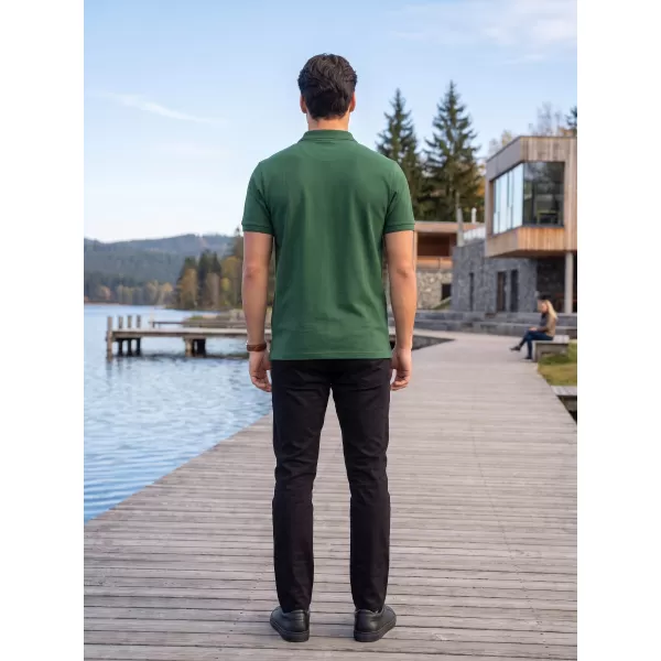  Moška majica s kratkimi rokavi z ovratnikom ALTISPORT ALM013203 STEKLENICA ZELENA 