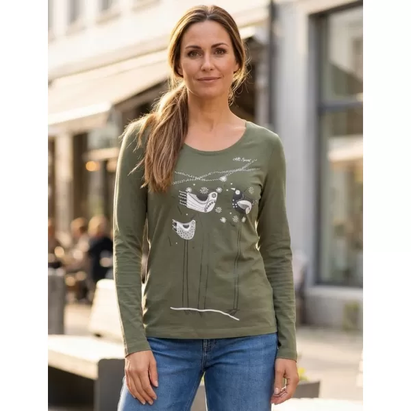  Dámské triko s dlouhým rukávem ALTISPORT CARRYOVER ALW043169 KHAKI 