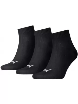 Nogavice PUMA QUARTER PLAIN 3P ČRNA