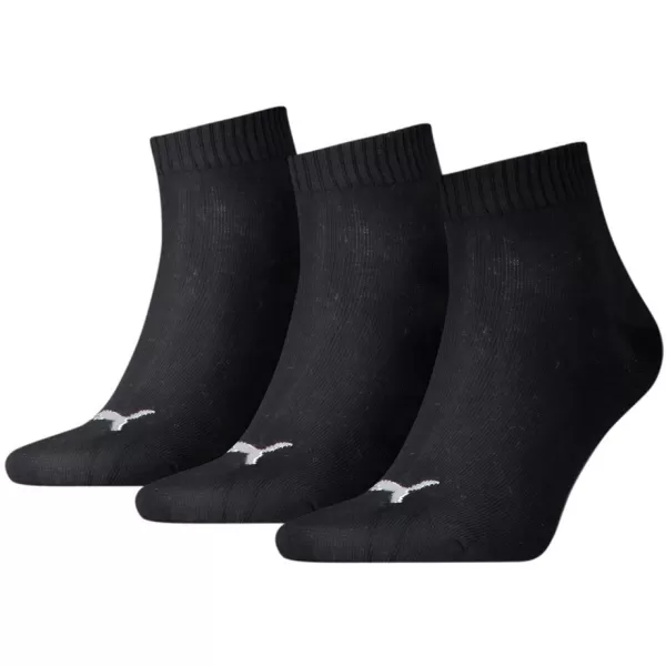  Nogavice PUMA QUARTER PLAIN 3P ČRNA 