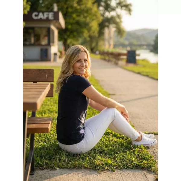 Ženska majica s kratkimi rokavi ALTISPORT ALW055122 MORNARSKO MODRA 