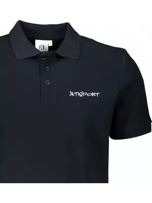 Moška majica s kratkimi rokavi z ovratnikom ALTISPORT ALM013203 MORNARSKO MODRA