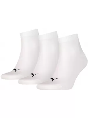 Nogavice PUMA QUARTER PLAIN 3P BELA