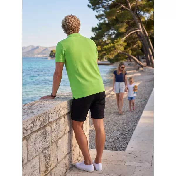  Moška majica s kratkimi rokavi z ovratnikom ALTISPORT ALM013203 JABOLČNO ZELENA 