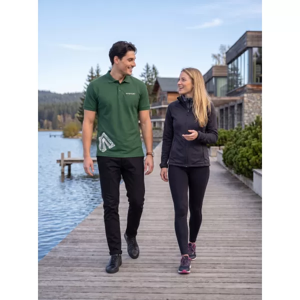  Moška majica s kratkimi rokavi z ovratnikom ALTISPORT ALM013203 STEKLENICA ZELENA 