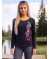 Dámské triko s dlouhým rukávem ALTISPORT CARRYOVER ALW029169 NÁMOŘNÍ MODRÁ/RŮŽOVÁ