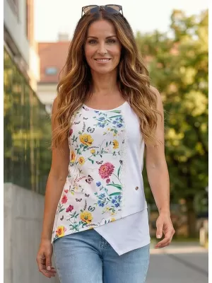 Ženski brezrokavnik KIXMI LAURA BELA