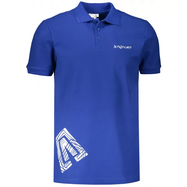  Moška majica s kratkimi rokavi z ovratnikom ALTISPORT ALM013203 KRALJEVSKO MODRA 