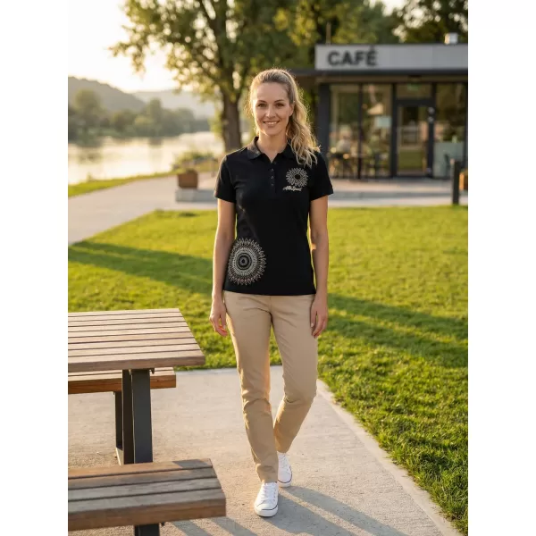  Ženska majica s kratkimi rokavi z ovratnikom ALTISPORT ALW024210 MORNARSKO MODRA 