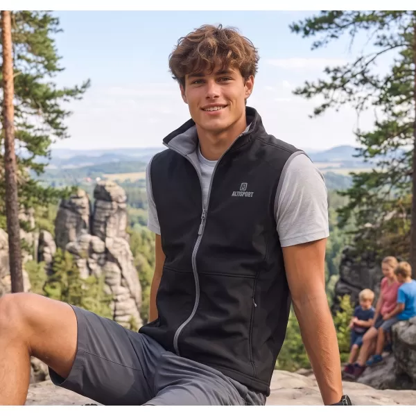  Moški softshell telovnik ALTISPORT ALM006517 ČRNA 