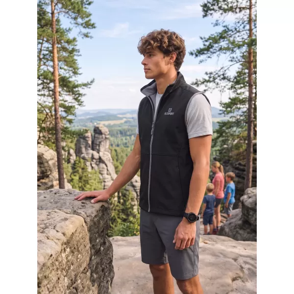  Moški softshell telovnik ALTISPORT ALM006517 ČRNA 