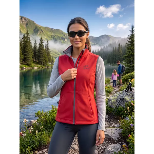  Ženski softshell telovnik ALTISPORT ALW056516 RDEČA 