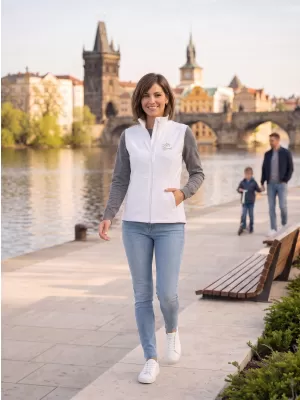 Ženski softshell telovnik ALTISPORT ALW056516 BELA