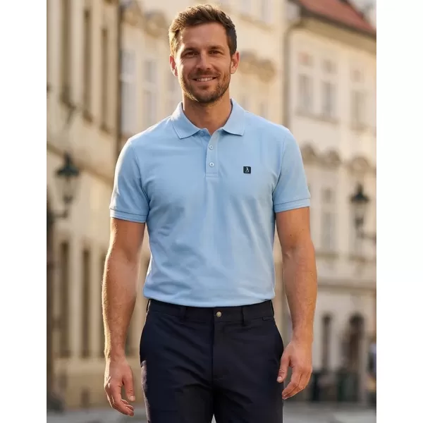  Pánské triko s límečkem ALTISPORT CARRYOVER ALM065203 NEBESKY MODRÁ 