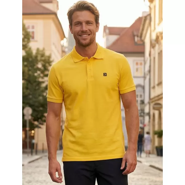  Pánské triko s límečkem ALTISPORT CARRYOVER ALM065203 ŽLUTÁ 