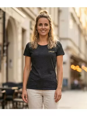 Ženska majica s kratkimi rokavi ALTISPORT RISTA LTST769 ČRNA