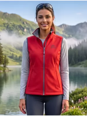Ženski softshell telovnik ALTISPORT ALW056516 RDEČA