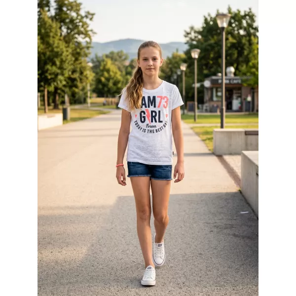  Dekliška majica s kratkimi rokavi SAM 73 KYLIE GT 549 BELA 