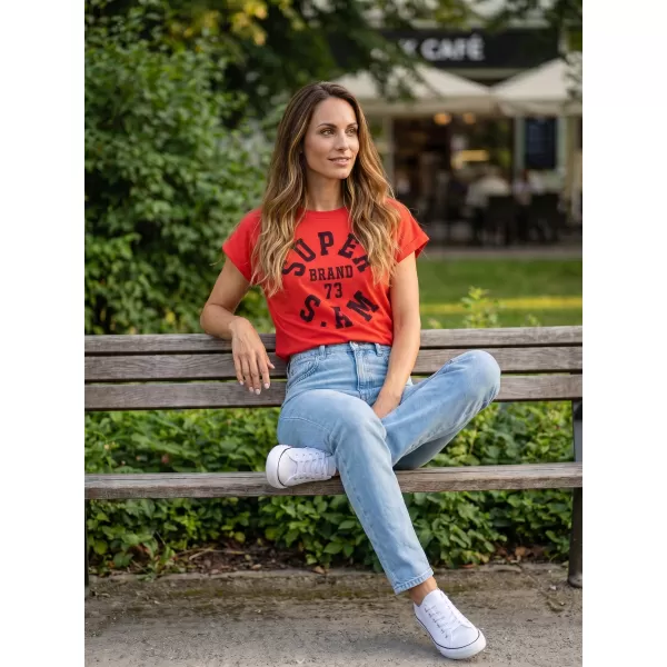  Ženska majica s kratkimi rokavi SAM 73 ROBYN WT 814 RDEČA 