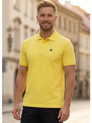 Pánské triko s límečkem ALTISPORT CARRYOVER ALM065203 CITRÓNOVÁ