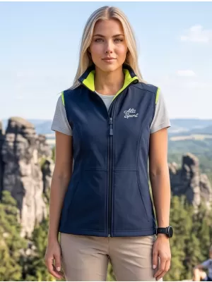 Ženski softshell telovnik ALTISPORT ALW056516 MORNARSKO MODRA