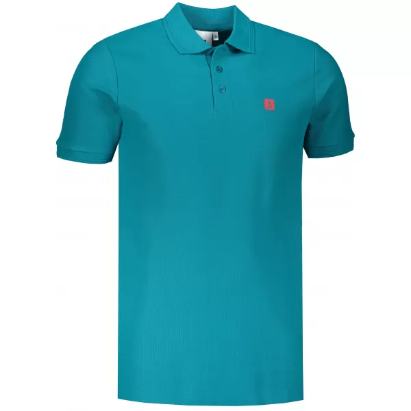  Pánské triko s límečkem ALTISPORT CARRYOVER ALM065203 TMAVÝ TYRKYS 