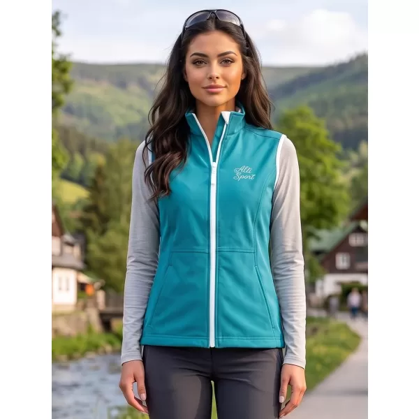  Ženski softshell telovnik ALTISPORT ALW056516 TEMNO TURKIZNA 