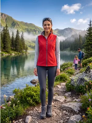 Ženski softshell telovnik ALTISPORT ALW056516 RDEČA