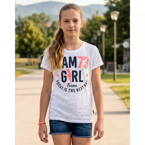  Dekliška majica s kratkimi rokavi SAM 73 KYLIE GT 549 BELA 