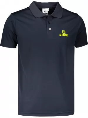 Moška funkcionalna majica z ovratnikom ALTISPORT ALM006217 MORNARSKO MODRA