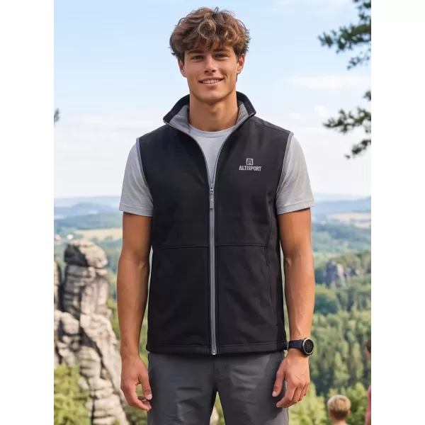  Moški softshell telovnik ALTISPORT ALM006517 ČRNA 