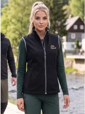 Ženski softshell telovnik ALTISPORT ALW056516 ČRNA