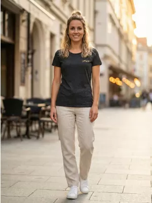Ženska majica s kratkimi rokavi ALTISPORT RISTA LTST769 ČRNA