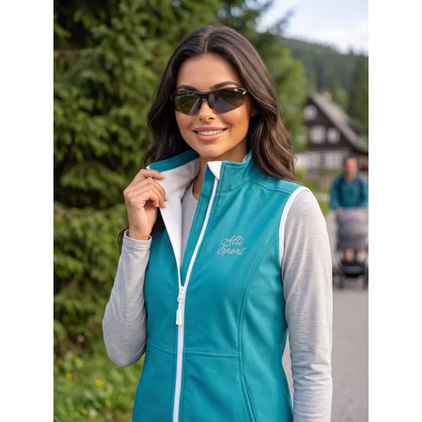  Ženski softshell telovnik ALTISPORT ALW056516 TEMNO TURKIZNA 