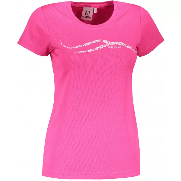  Dámské funkční triko ALTISPORT CARRYOVER ALW001140 NEON PINK 