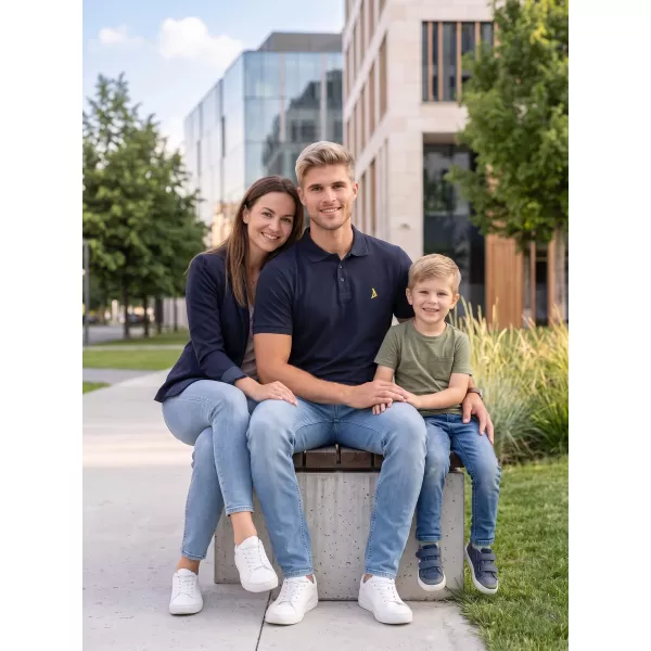  Moška premium majica z ovratnikom ALTISPORT ALM002203 MORNARSKO MODRA 
