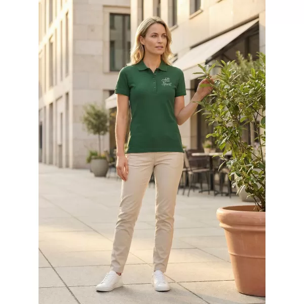  Ženska majica s kratkimi rokavi z ovratnikom ALTISPORT ALW056210 STEKLENICA ZELENA 
