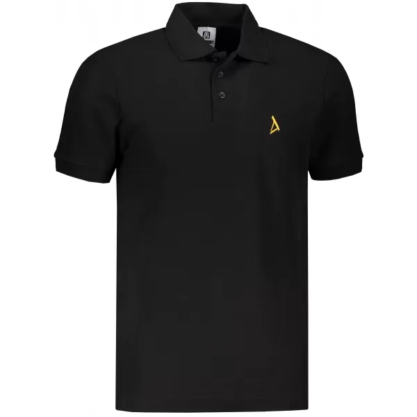  Moška premium majica z ovratnikom ALTISPORT ALM002203 ČRNA IN ZLATA 