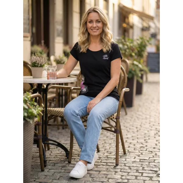  Ženska majica s kratkimi rokavi ALTISPORT ALW106120 ČRNO ROZA 