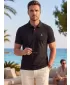 Moška premium majica z ovratnikom ALTISPORT ALM002203 ČRNA IN ZLATA