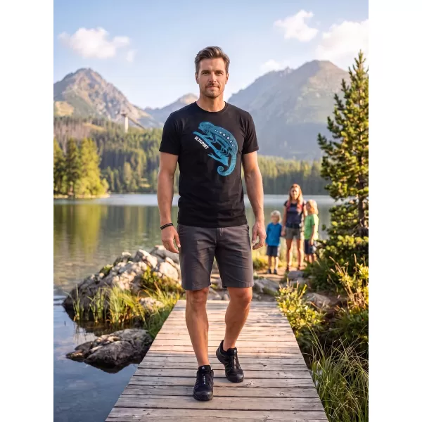  Pánské triko ALTISPORT CARRYOVER ALM017129 ČERNOMODRÁ 